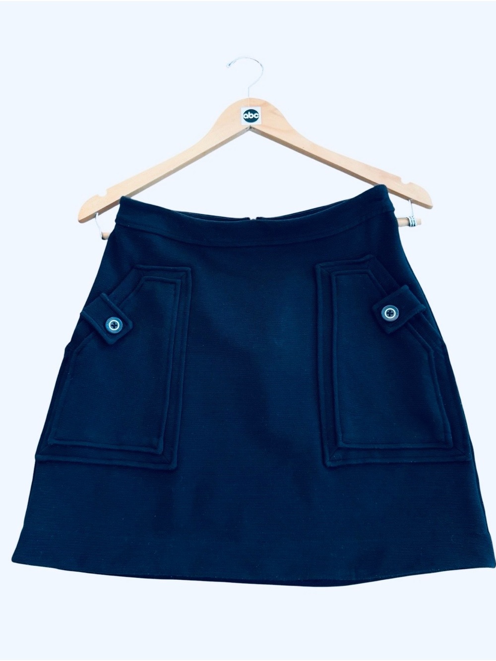 MARVE by ANTHROPOLOGIE W28 “schoolgirl” “preppy” womens black skirt
